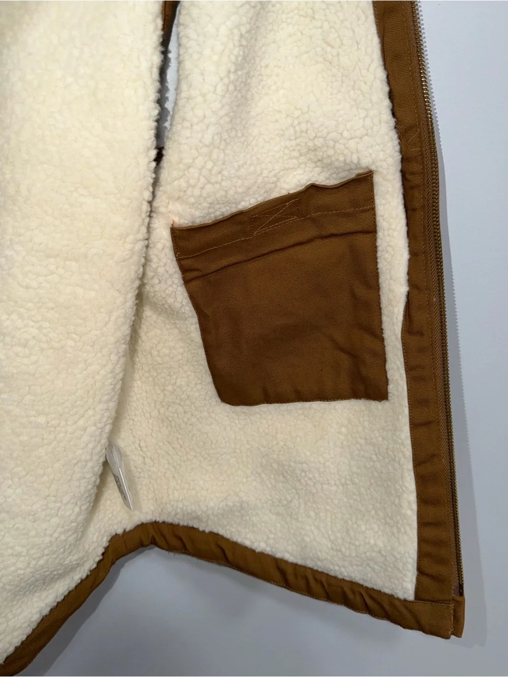 Lee Men's Caramel Brown Sherpa-Lined Work Vest